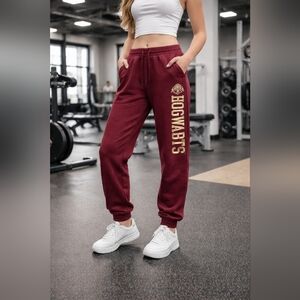 Hogwarts Wizarding World Burgundy Jogger Sweatpants – Youth/Teen Medium Juniors